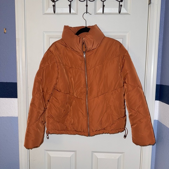 H&M Divide Burnt Orange Puffer - Picture 1 of 3